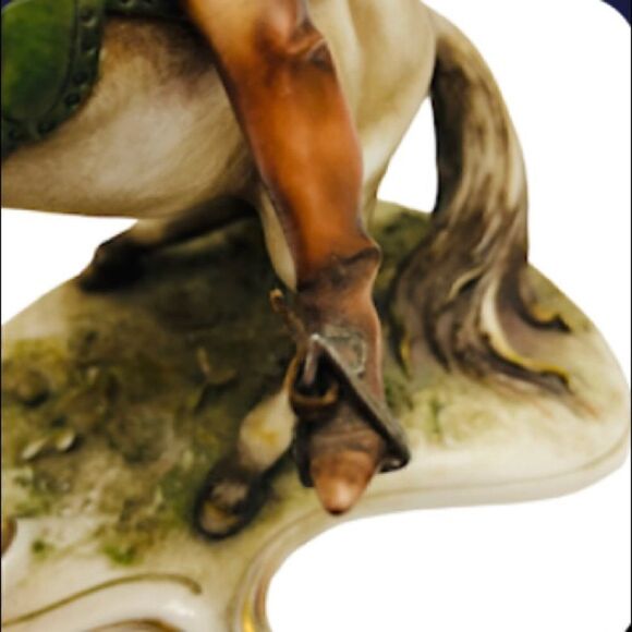 Italian Antique Don Quixote Statue Figurine On The Horse by Antonio Borsato - Picture 4 of 10